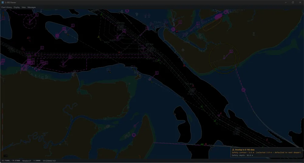 The same view in the Night palette